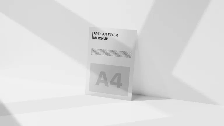 A4 Flyer/Brochure PSD Mockup free dorwnload in 8K Resolution